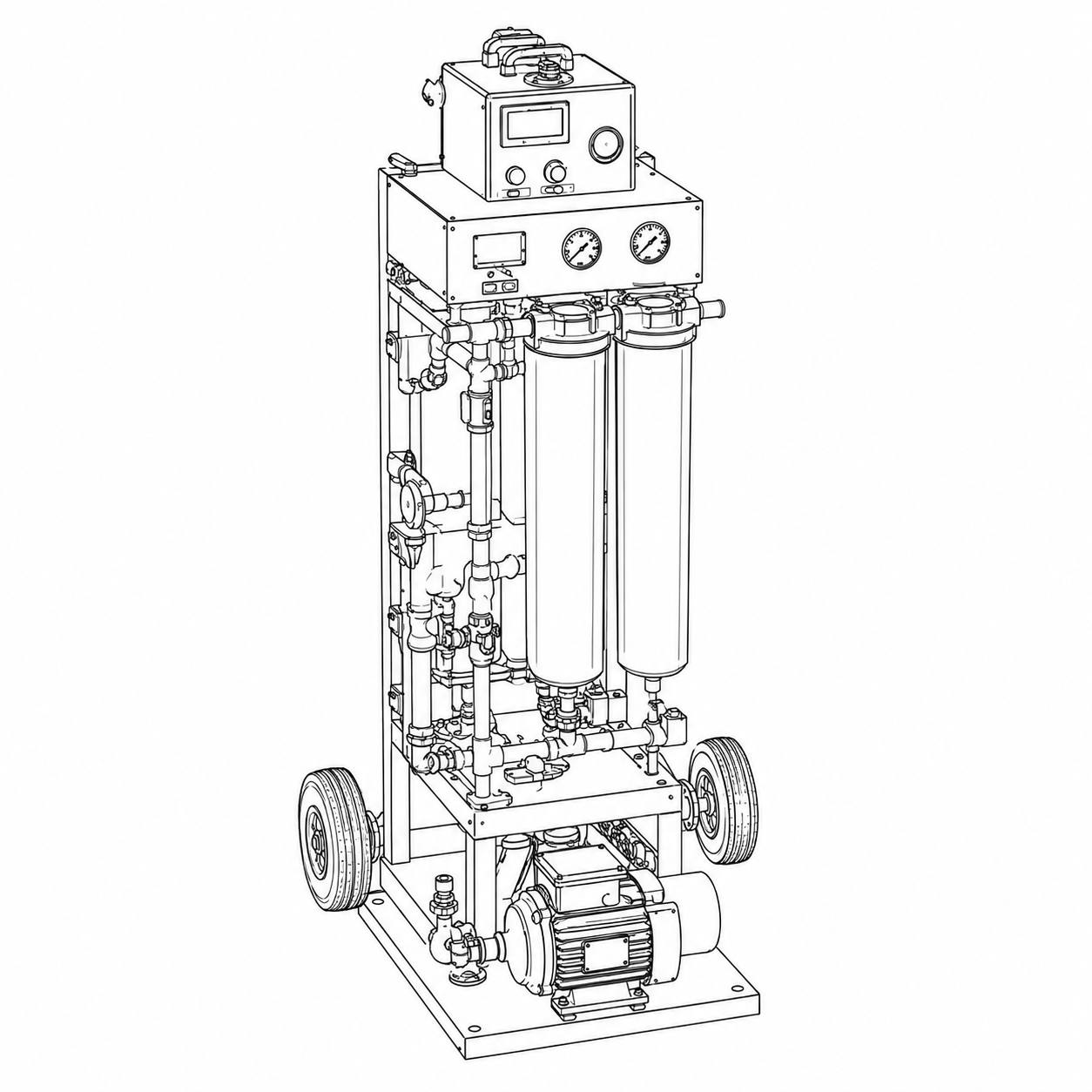 RHINOSTAR hand-push reverse osmosis machine