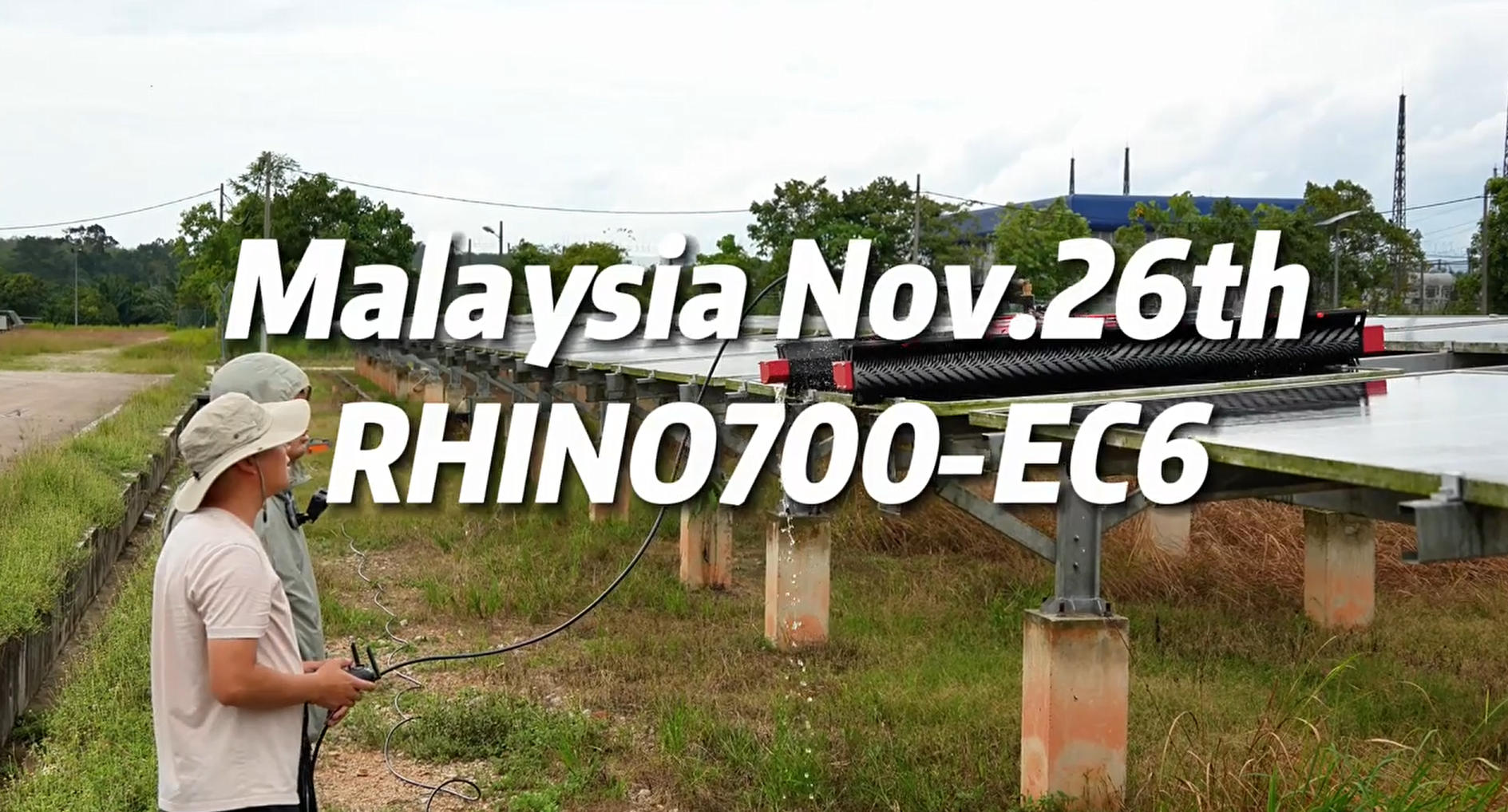 Utility solar farm cleaning video cover