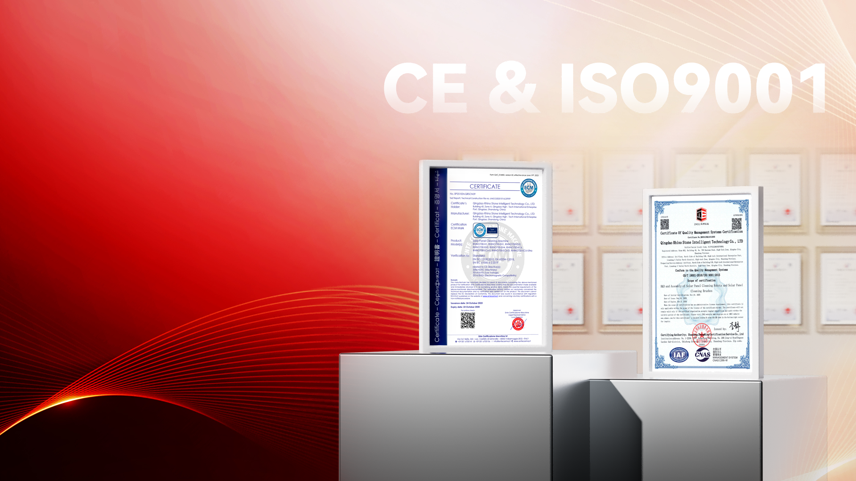 CE and ISO certified solar cleaning equipment